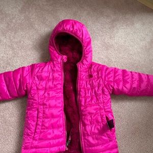 TODDLER GIRLS' REVERSIBLE MOSSBUD SWIRL JACKET